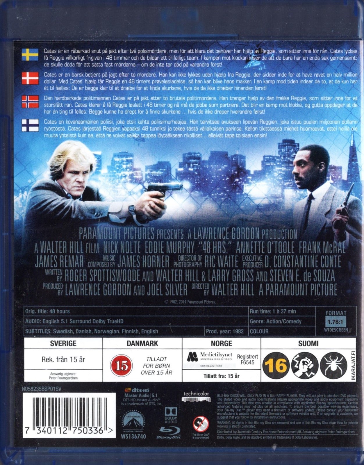 48 hrs. - 48 tuntia (USA 1982) BD KÄYTETTY