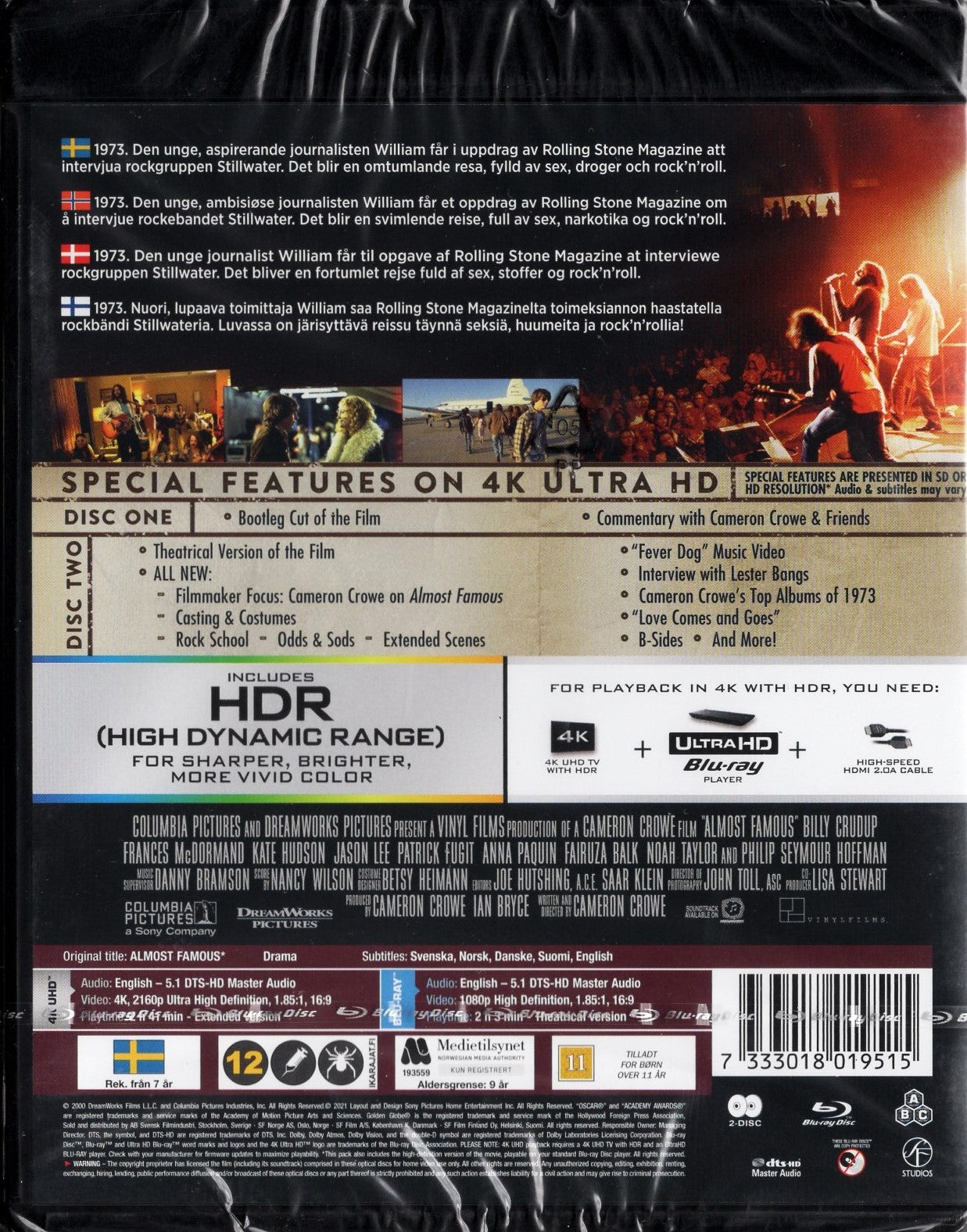 Almost Famous - Melkein julkkis (2000) 4K UHD