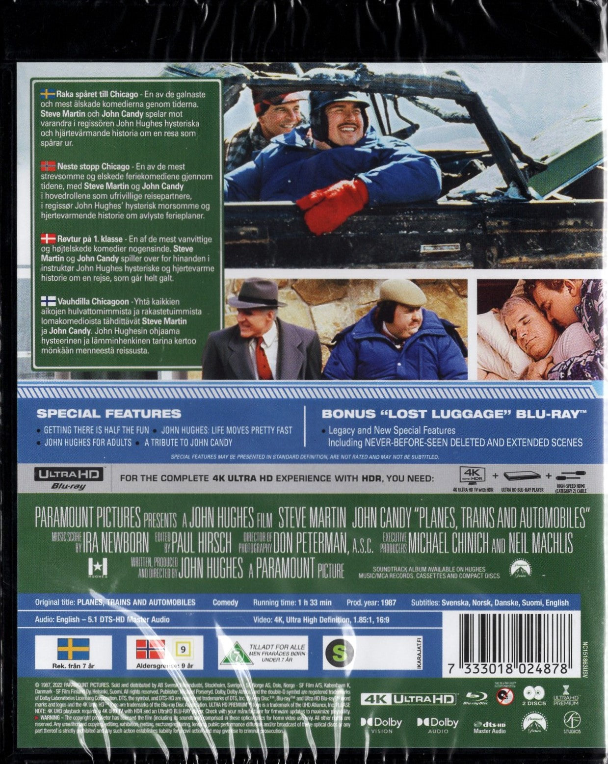 Planes, Trains and Automobiles - Vauhdilla Chicagoon (1987) 4K UHD