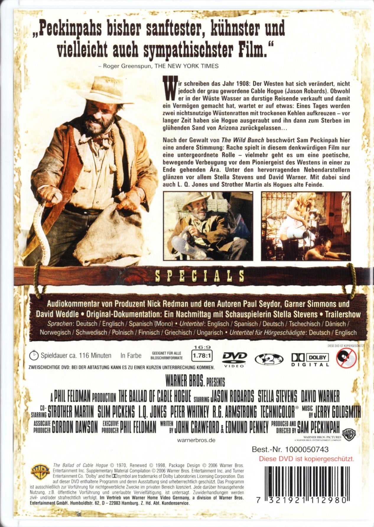 Ballad of Cable Hogue – Balladi Cable Hoguesta (USA 1970) DVD KÄYTETTY