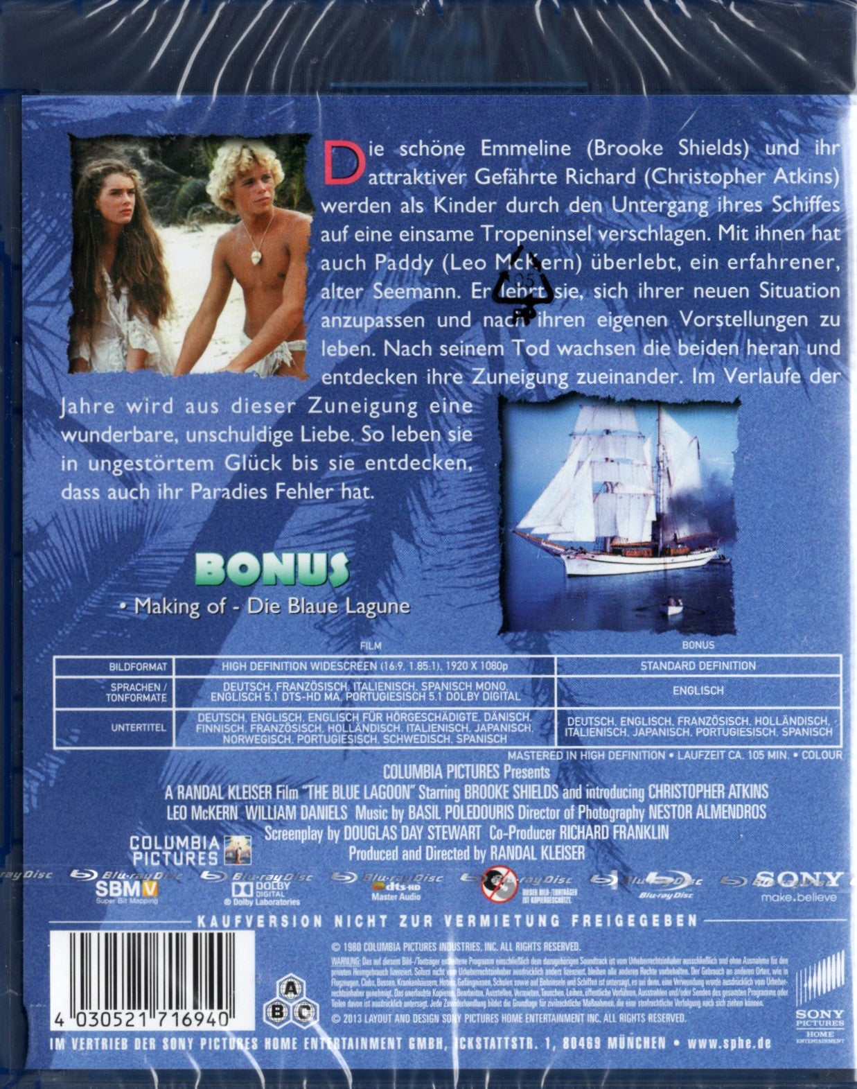 Blue Lagoon – Sininen laguuni (USA 1980) BD