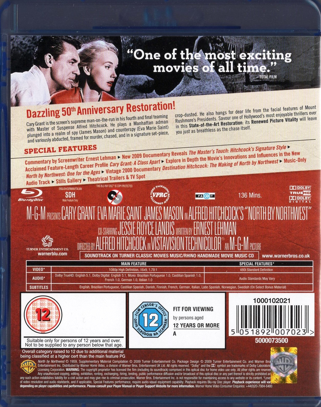 North by Northwest - Vaarallinen romanssi (1959) BLU-RAY KÄYTETTY