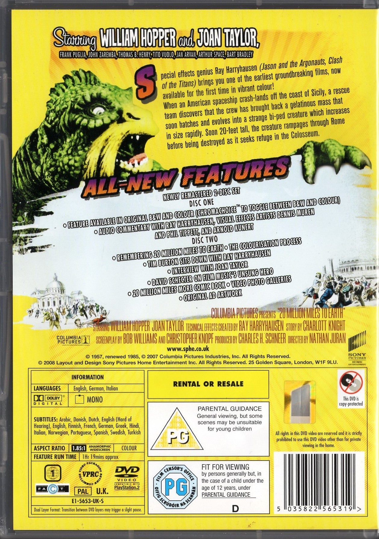 20 Million Miles to Earth (1957) DVD KÄYTETTY