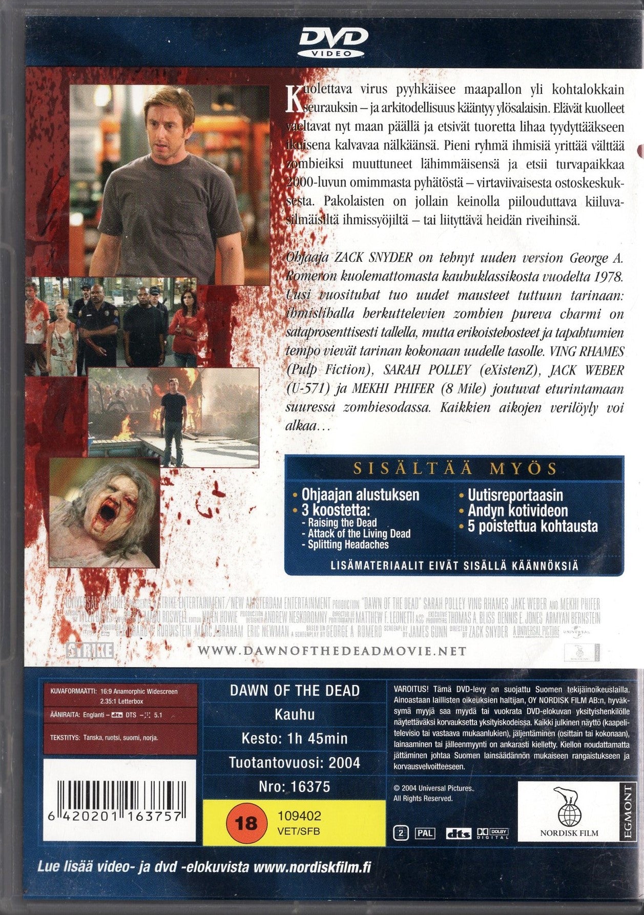 Dawn of the Dead - Kuolleiden aamun koitto (2004) DVD KÄYTETTY