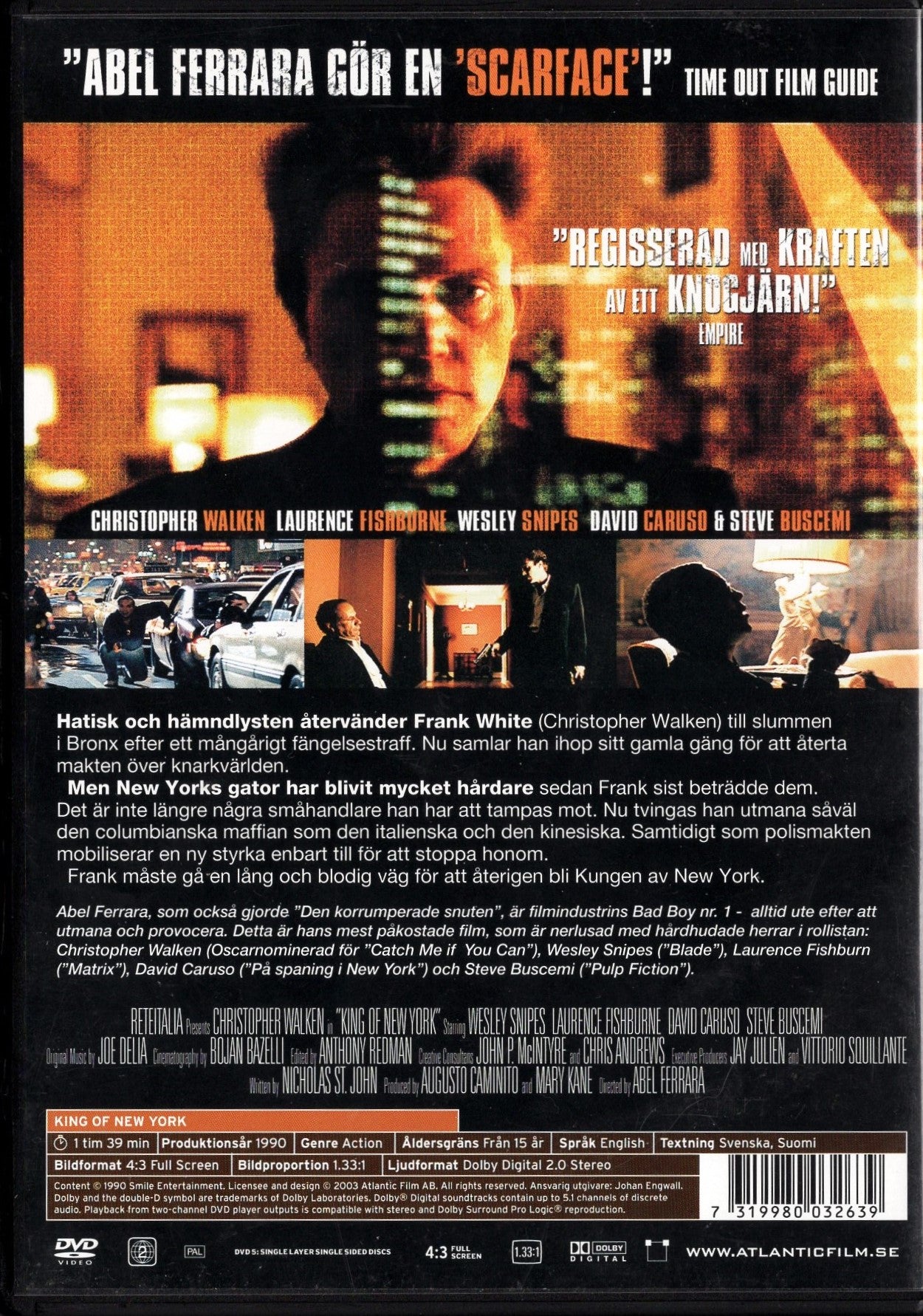 King of New York (1990) DVD KÄYTETTY