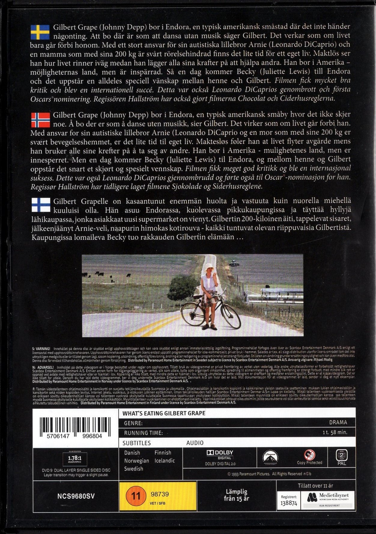 What’s Eating Gilbert Grape (1993) DVD KÄYTETTY