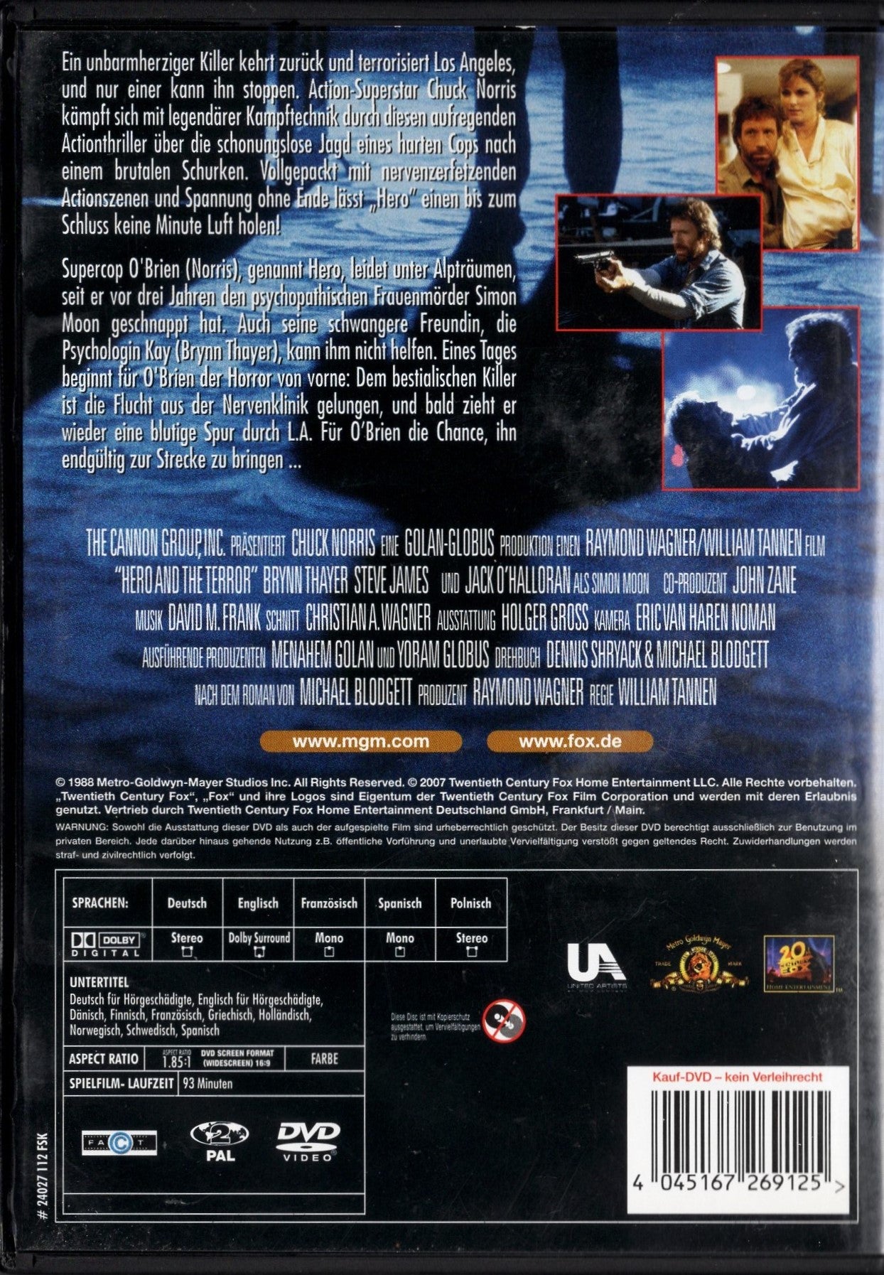 Hero and the Terror - Tappajan ote (1988) DVD KÄYTETTY