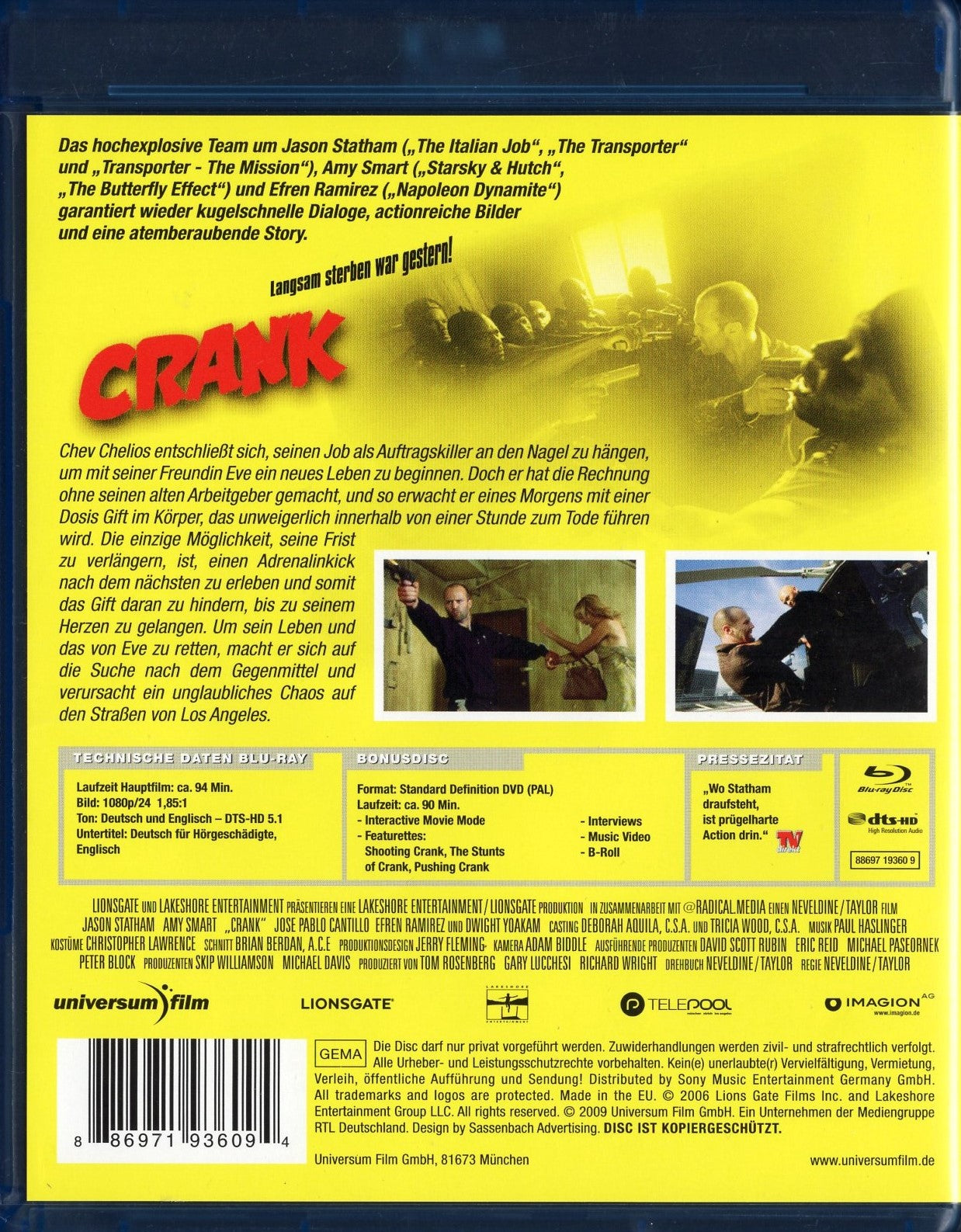 Crank - Extended Version (2006) BD KÄYTETTY