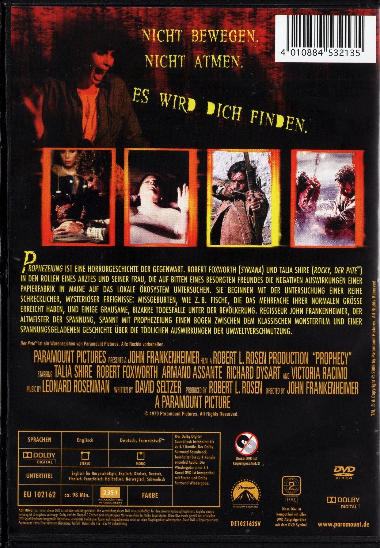 Prophecy - Pahan enne (1979) DVD KÄYTETTY