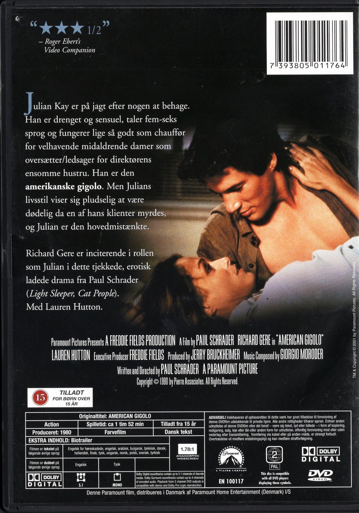 American Gigolo (1980) DVD KÄYTETTY