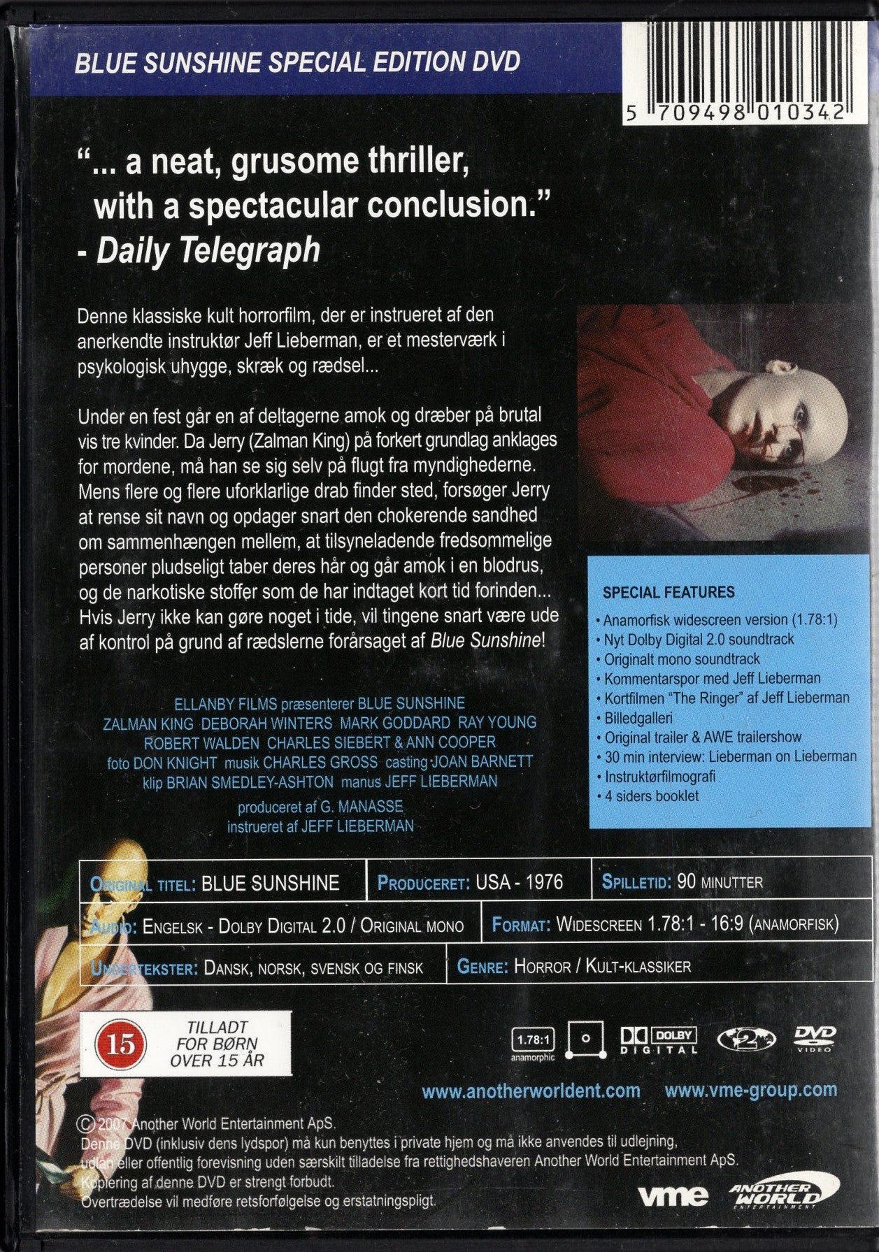 Blue Sunshine – Special Edition (1976) DVD KÄYTETTY