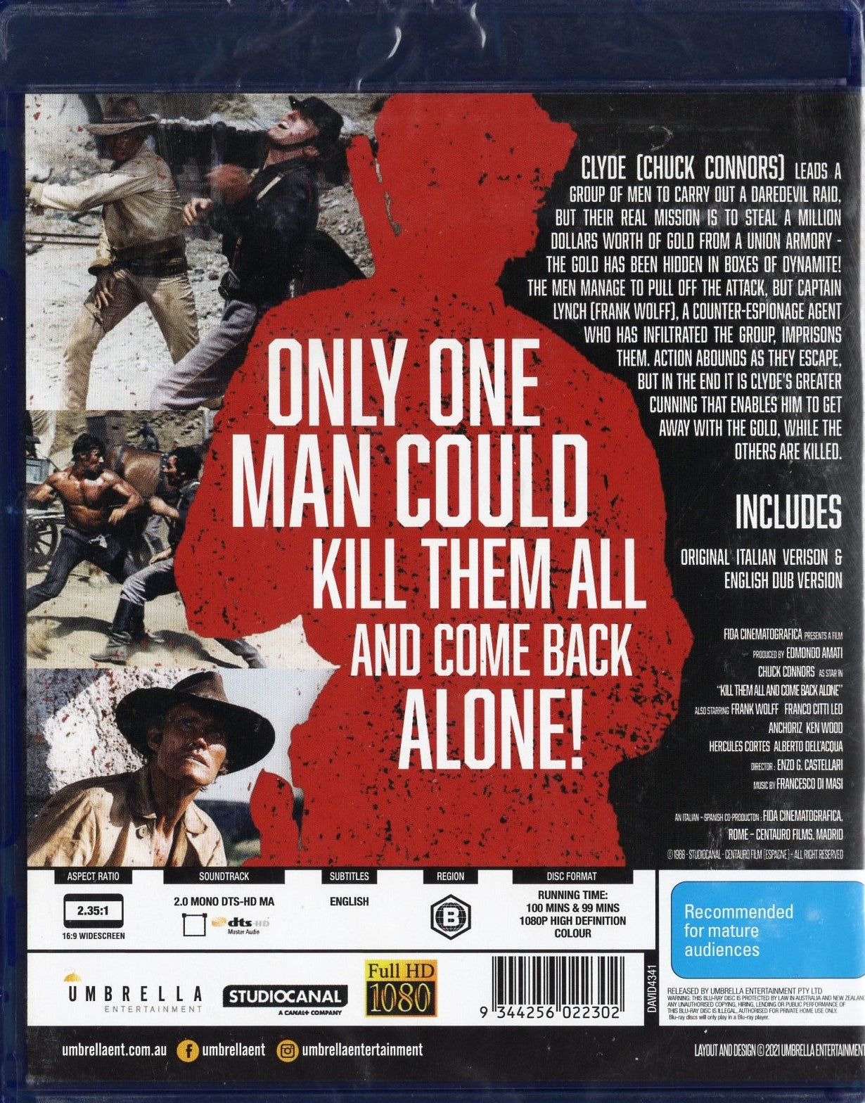 Kill Them All and Come Back Alone (1968) BD