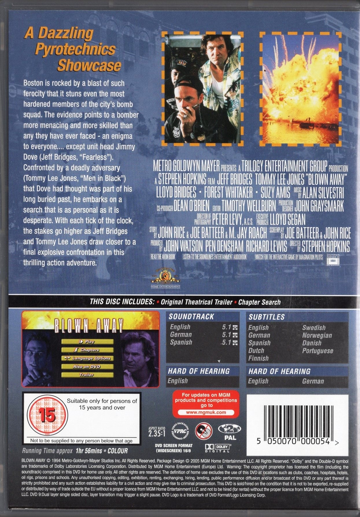 Blown Away - Räjähdyspisteessä (1994) DVD KÄYTETTY