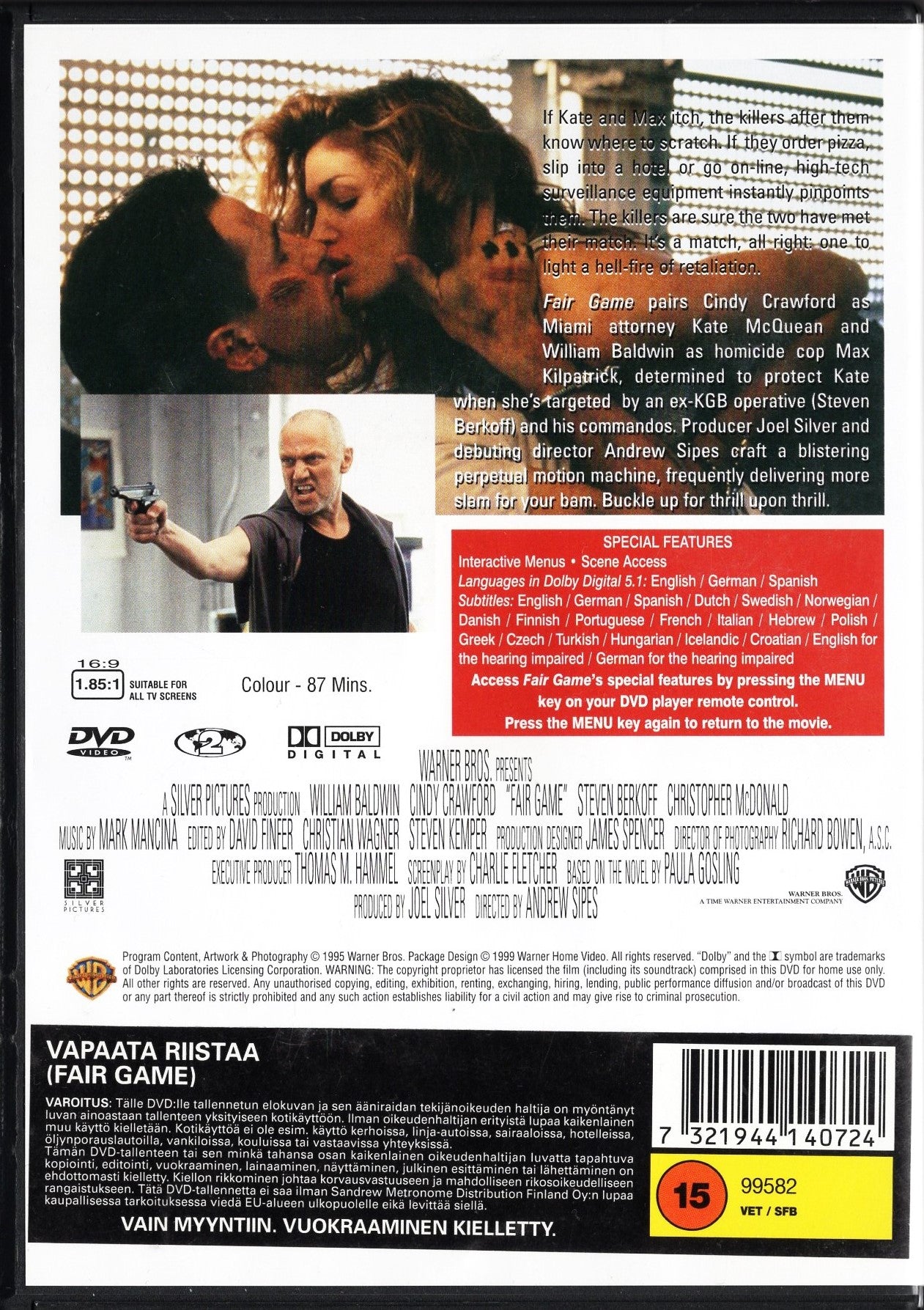 Fair Game - Vapaata riistaa (1995) DVD KÄYTETTY