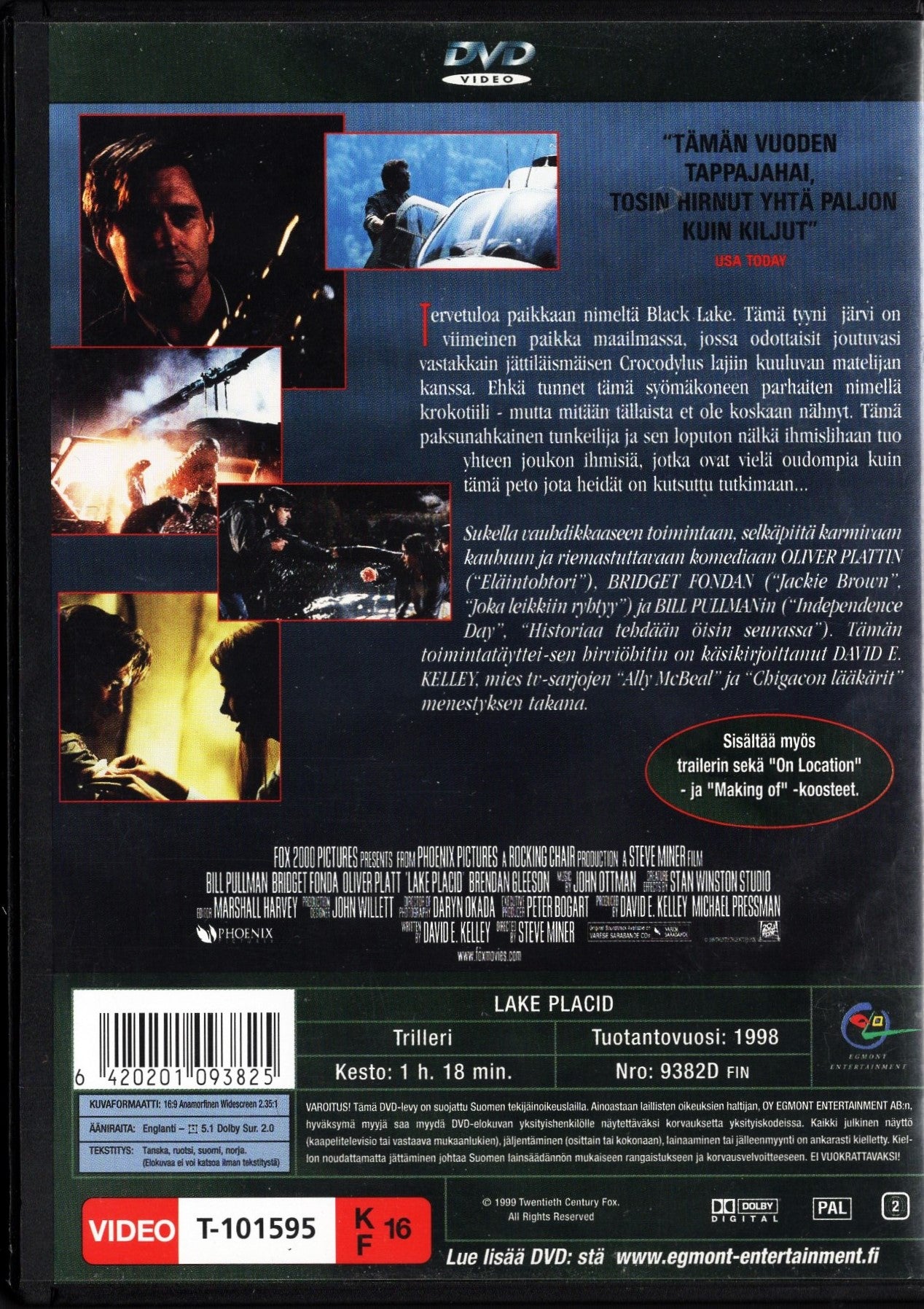 Lake Placid – Tappaja syvyyksistä (1999) DVD KÄYTETTY