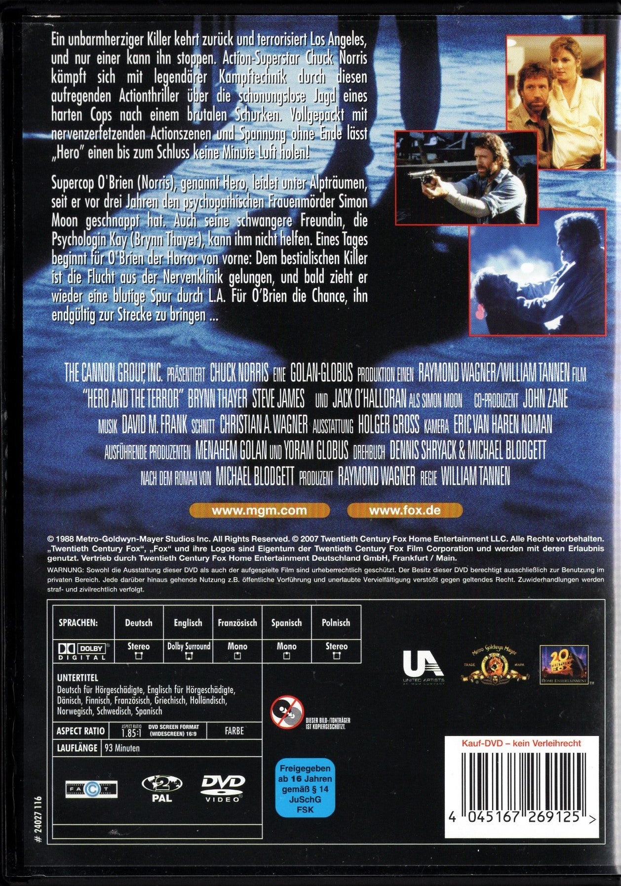 Hero and the Terror - Tappajan ote (1988) DVD KÄYTETTY