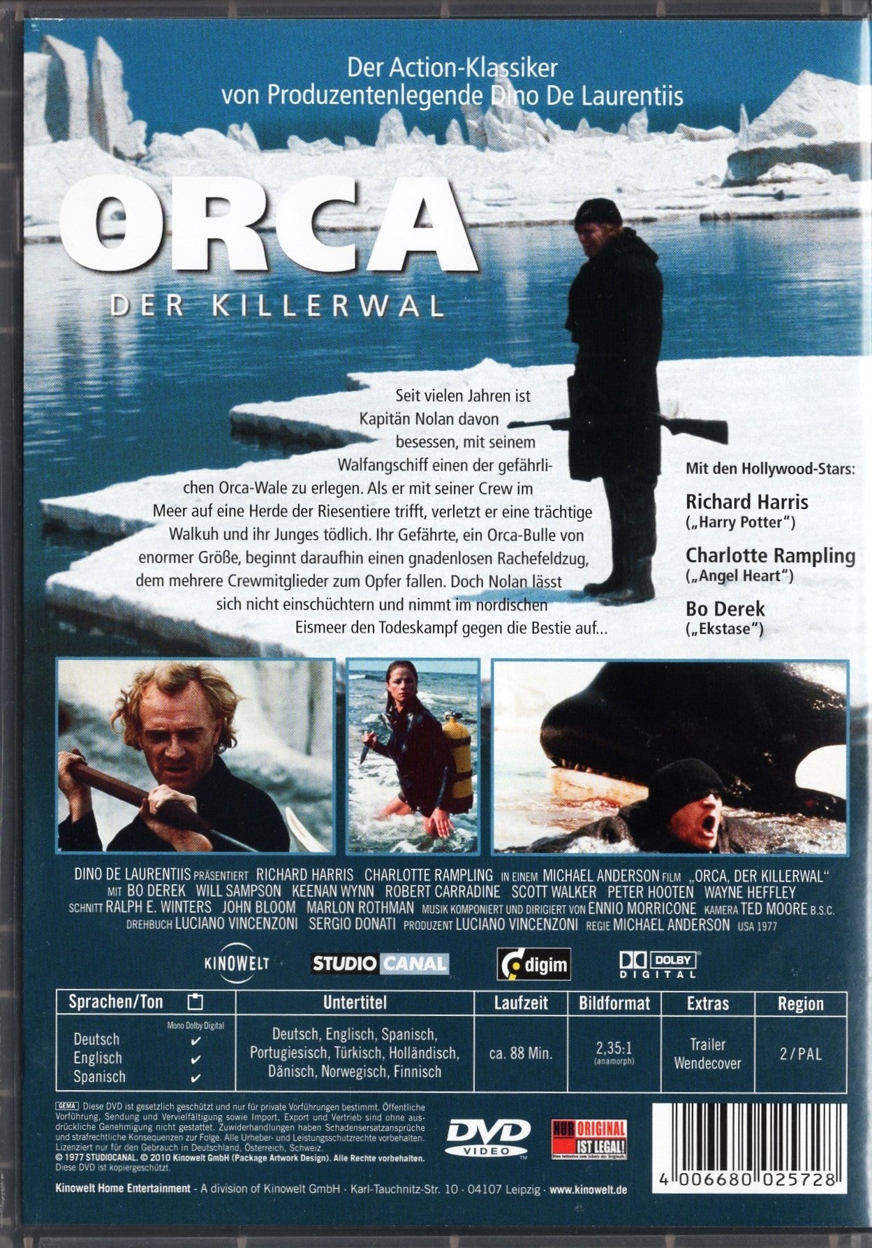 Orca – tappajavalas (1977) DVD KÄYTETTY