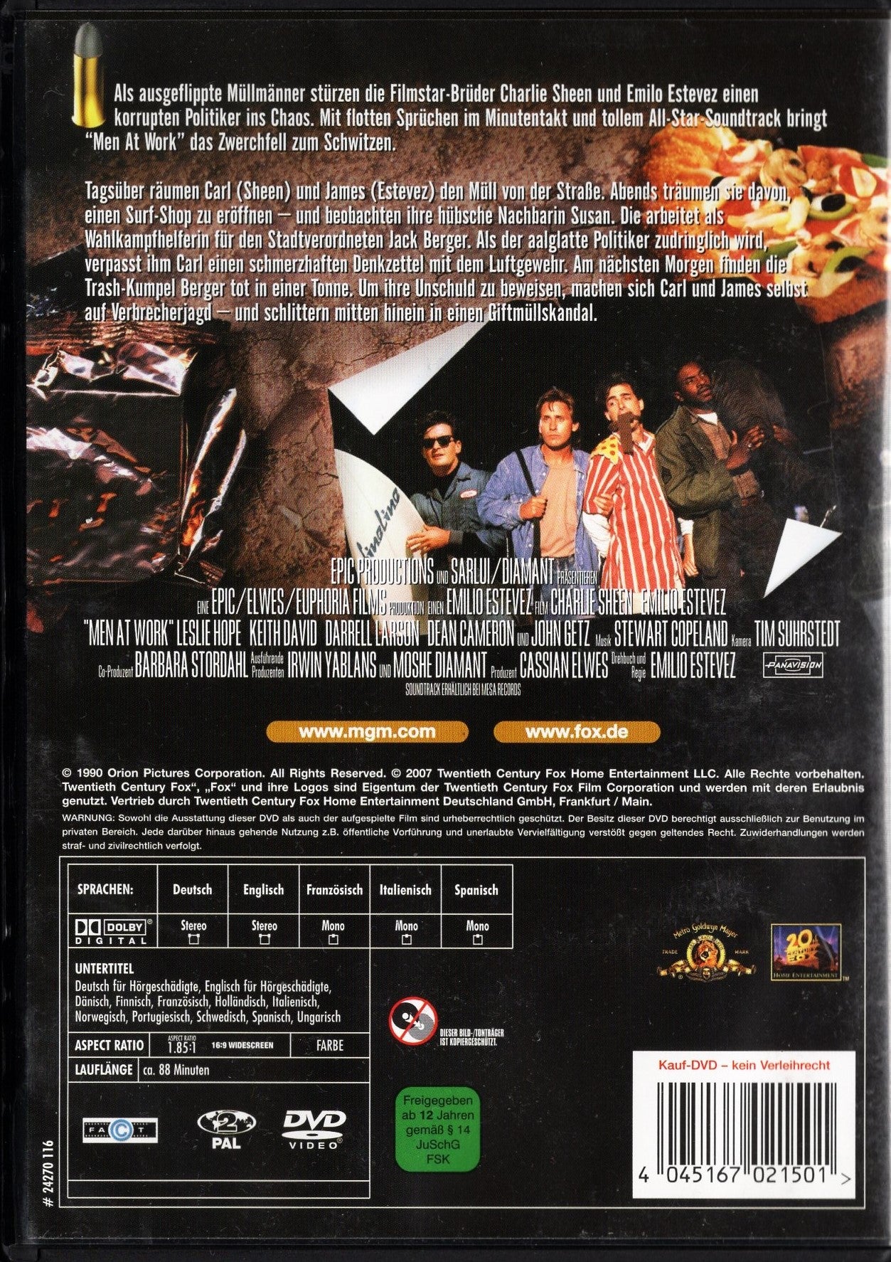 Men at Work - Roskakuskit (1990) DVD KÄYTETTY