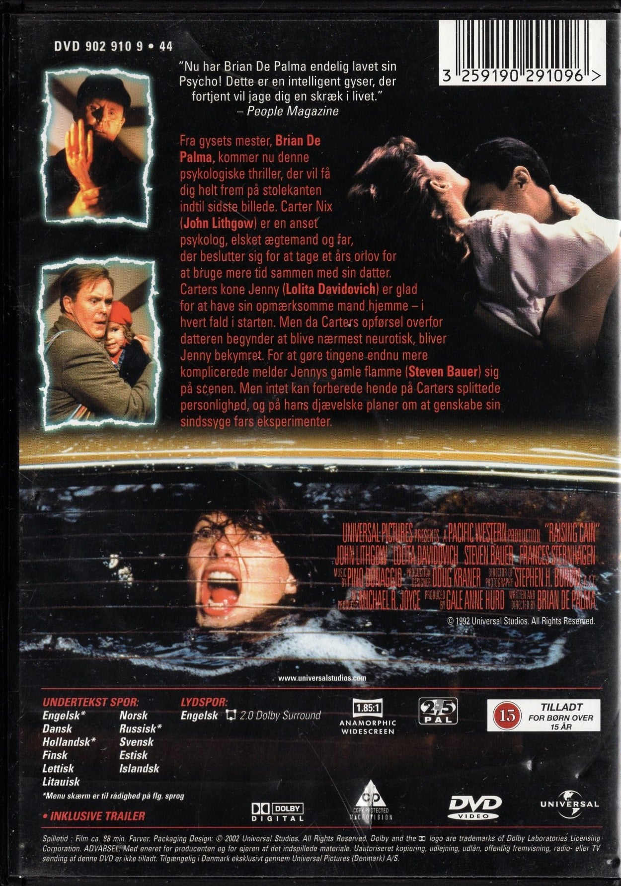Raising Cain - Kahdet kasvot (1992) DVD KÄYTETTY