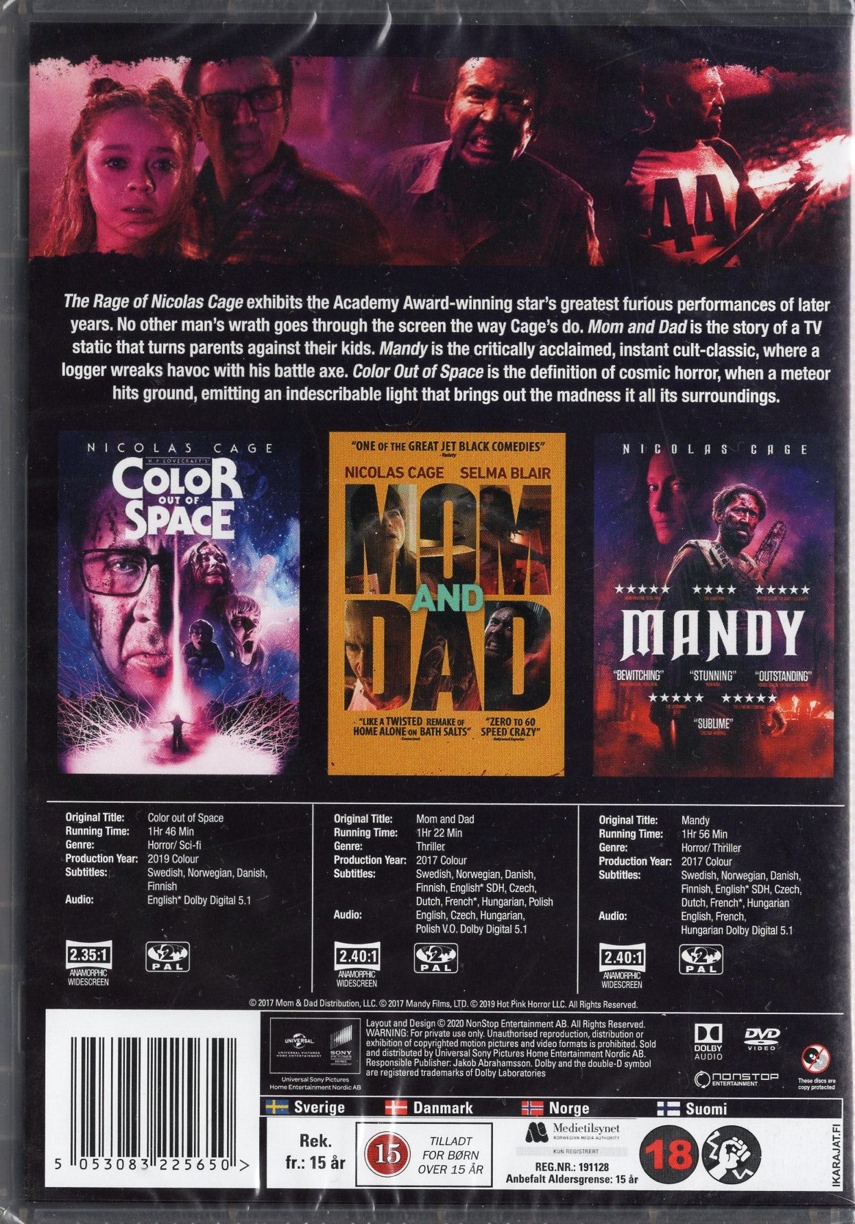 Rage of Nicolas Cage Collection DVD KÄYTETTY