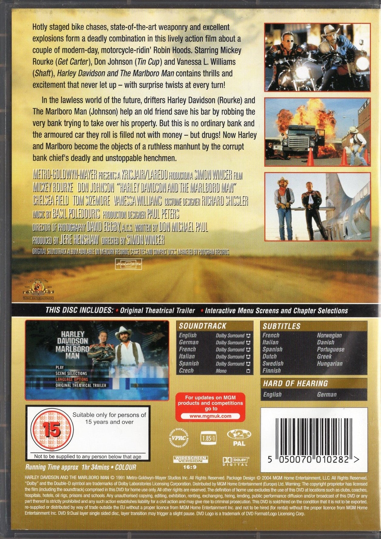 Harley Davidson ja Marlboro-mies (USA 1991) DVD KÄYTETTY