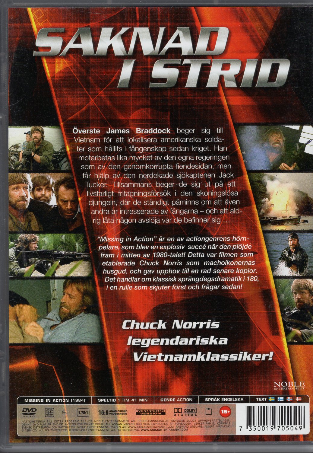Missing in Action - Suoraa toimintaa (1984) DVD KÄYTETTY