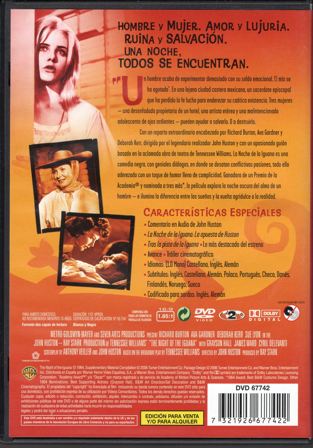 Night of the Iguana - Liskojen yö (1964) DVD KÄYTETTY