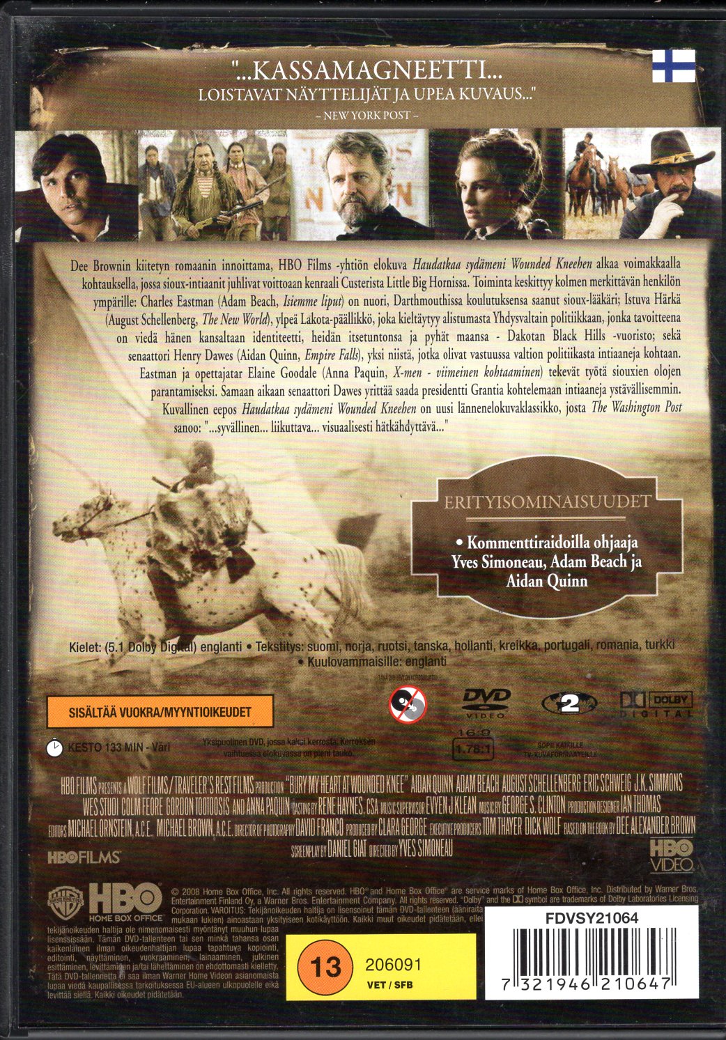 Haudatkaa sydämeni Wounded Kneehen (2007) DVD KÄYTETTY