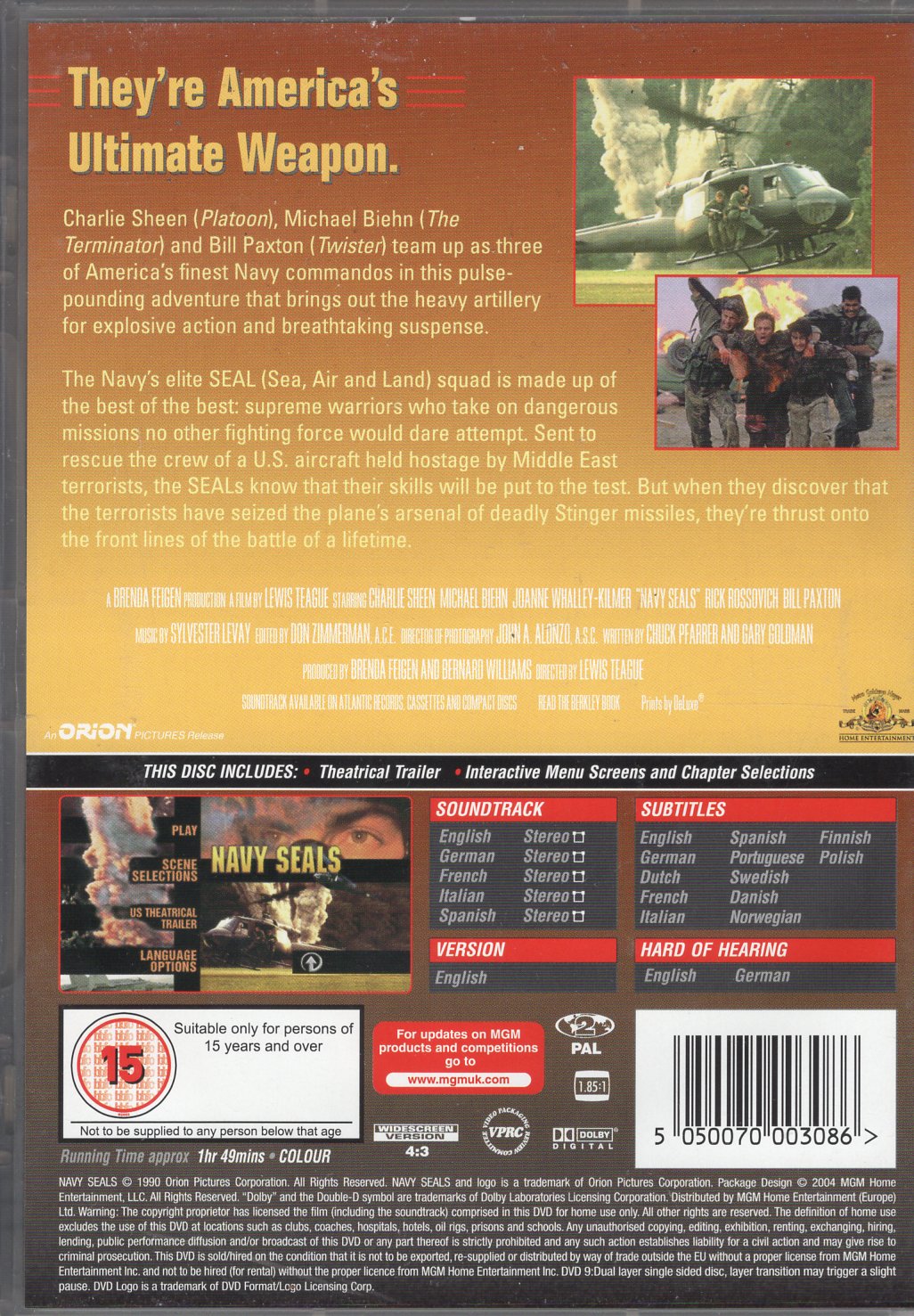 Navy Seals (1990) DVD KÄYTETTY