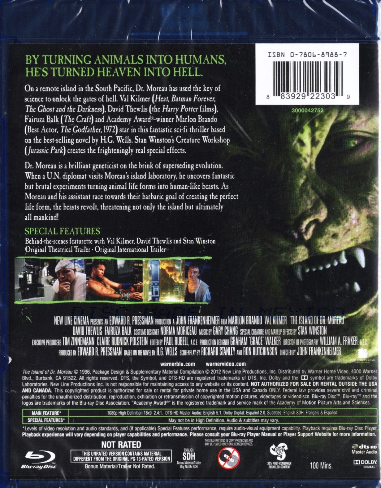 Island of Dr. Moreau (USA 1996) BD