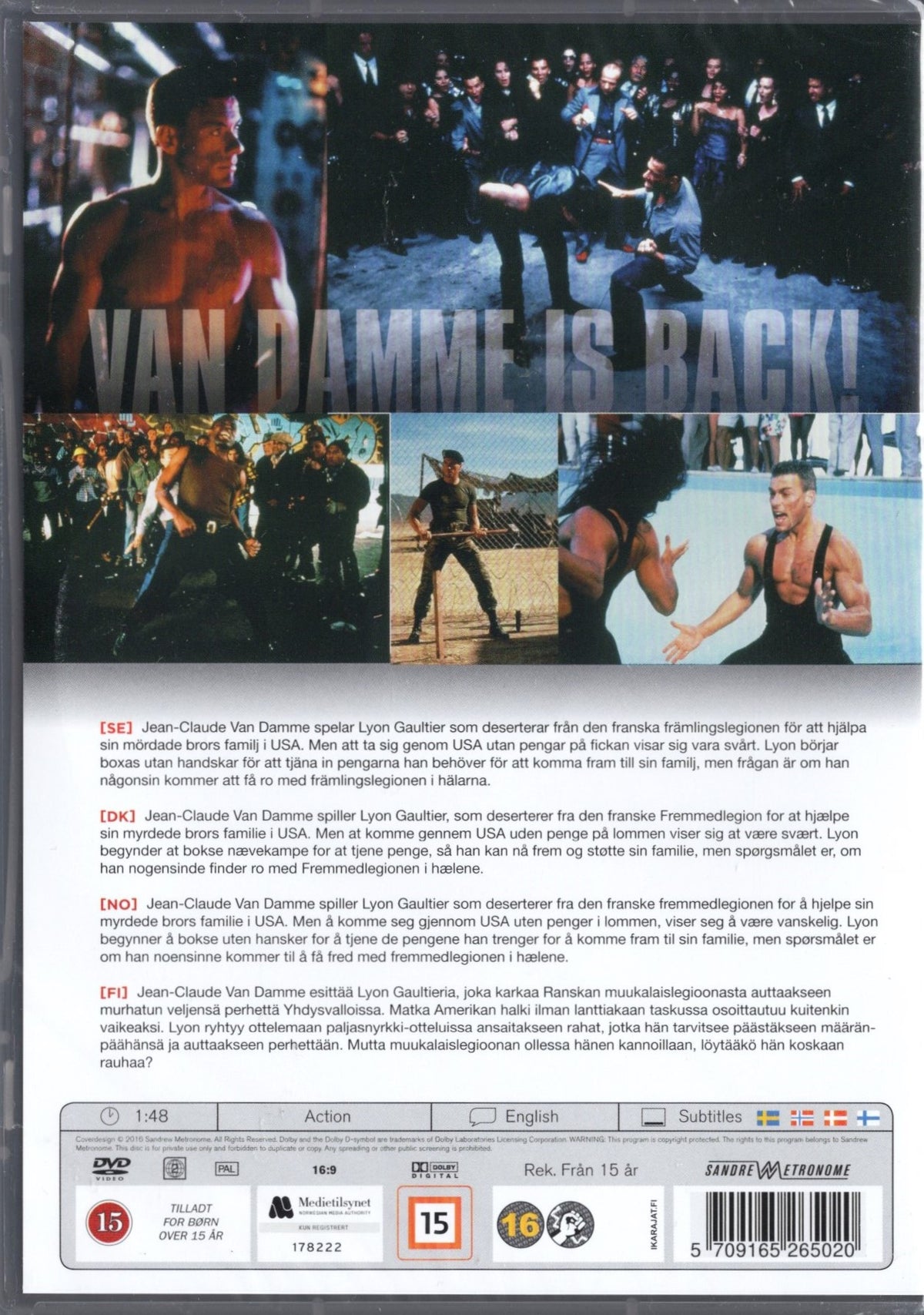 Lionheart – liian kova kuolemaan (1990) DVD