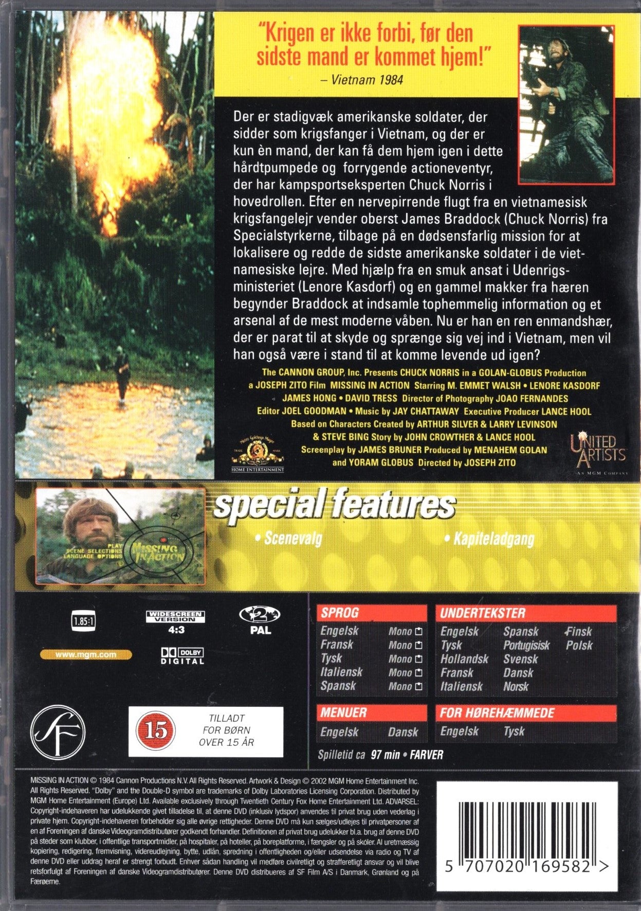 Missing In Action – Suoraa toimintaa (USA 1984) DVD KÄYTETTY