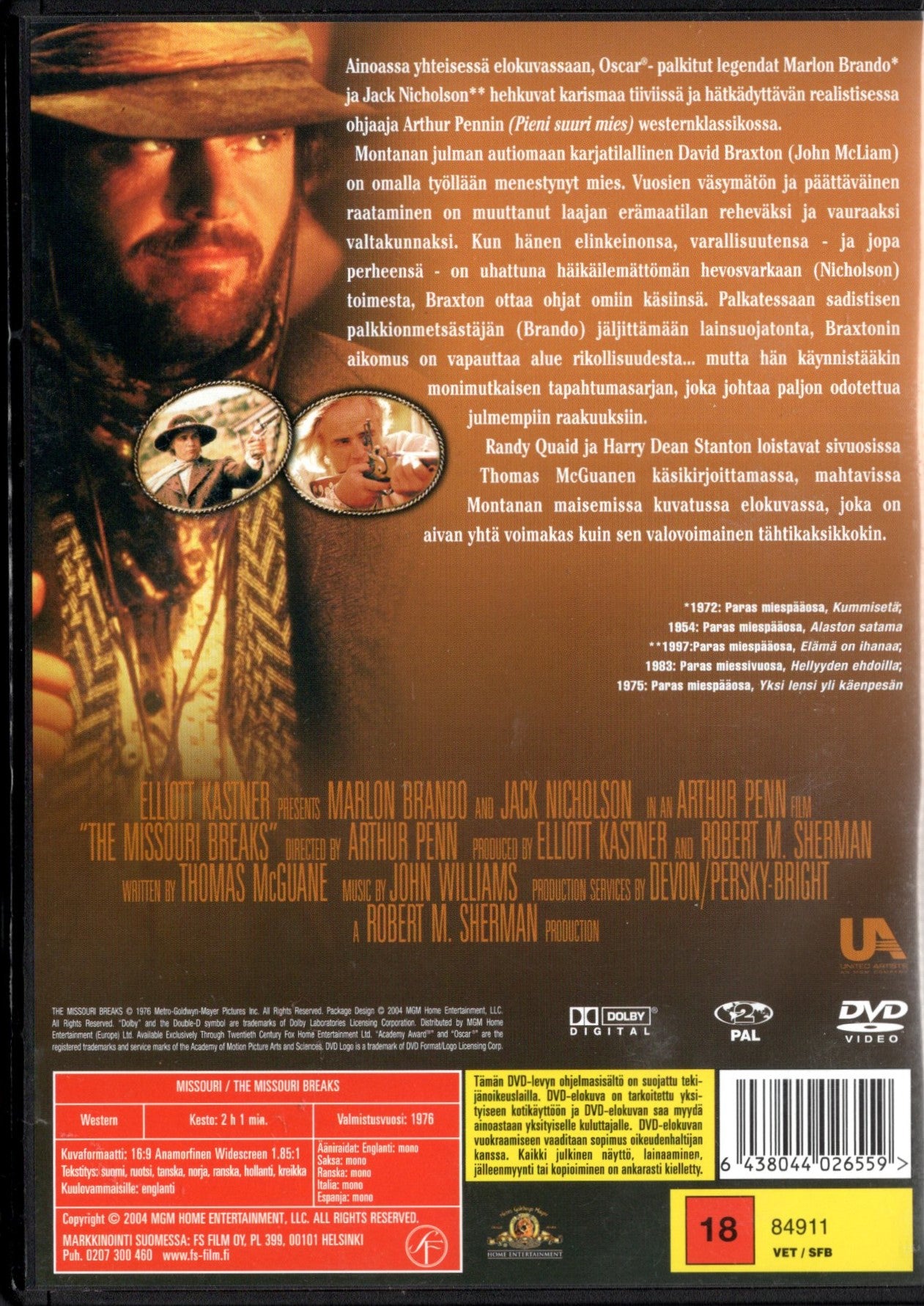 Missouri – The Missouri Breaks (USA 1976) DVD KÄYTETTY
