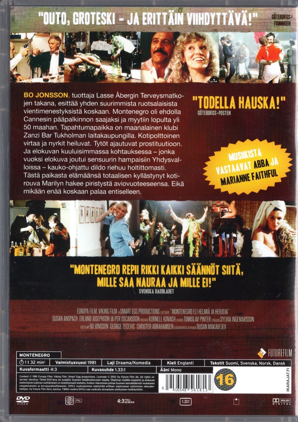 Montenegro (Ruotsi 1981) DVD KÄYTETTY