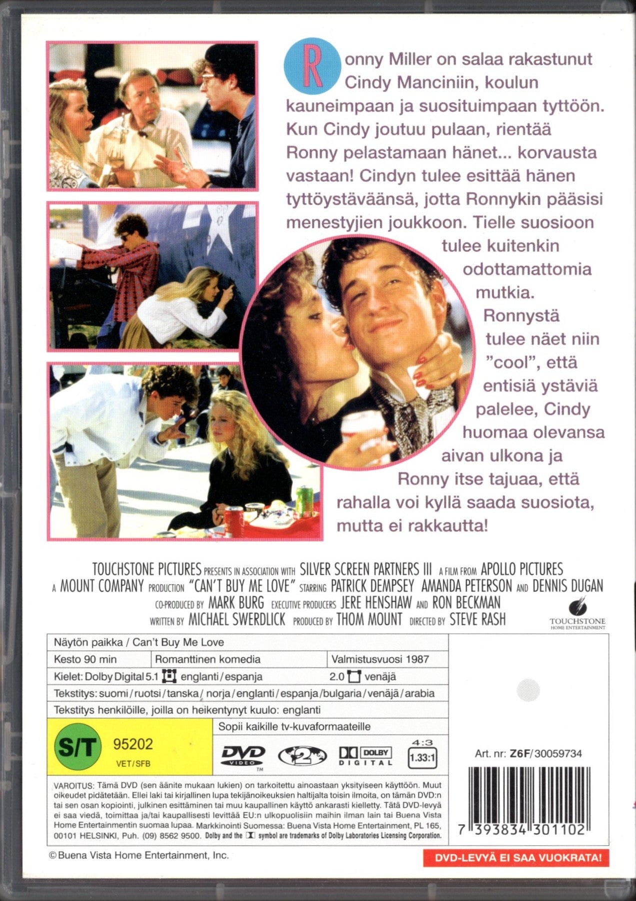Can’t Buy Me Love – Näytön paikka (USA 1987) DVD KÄYTETTY