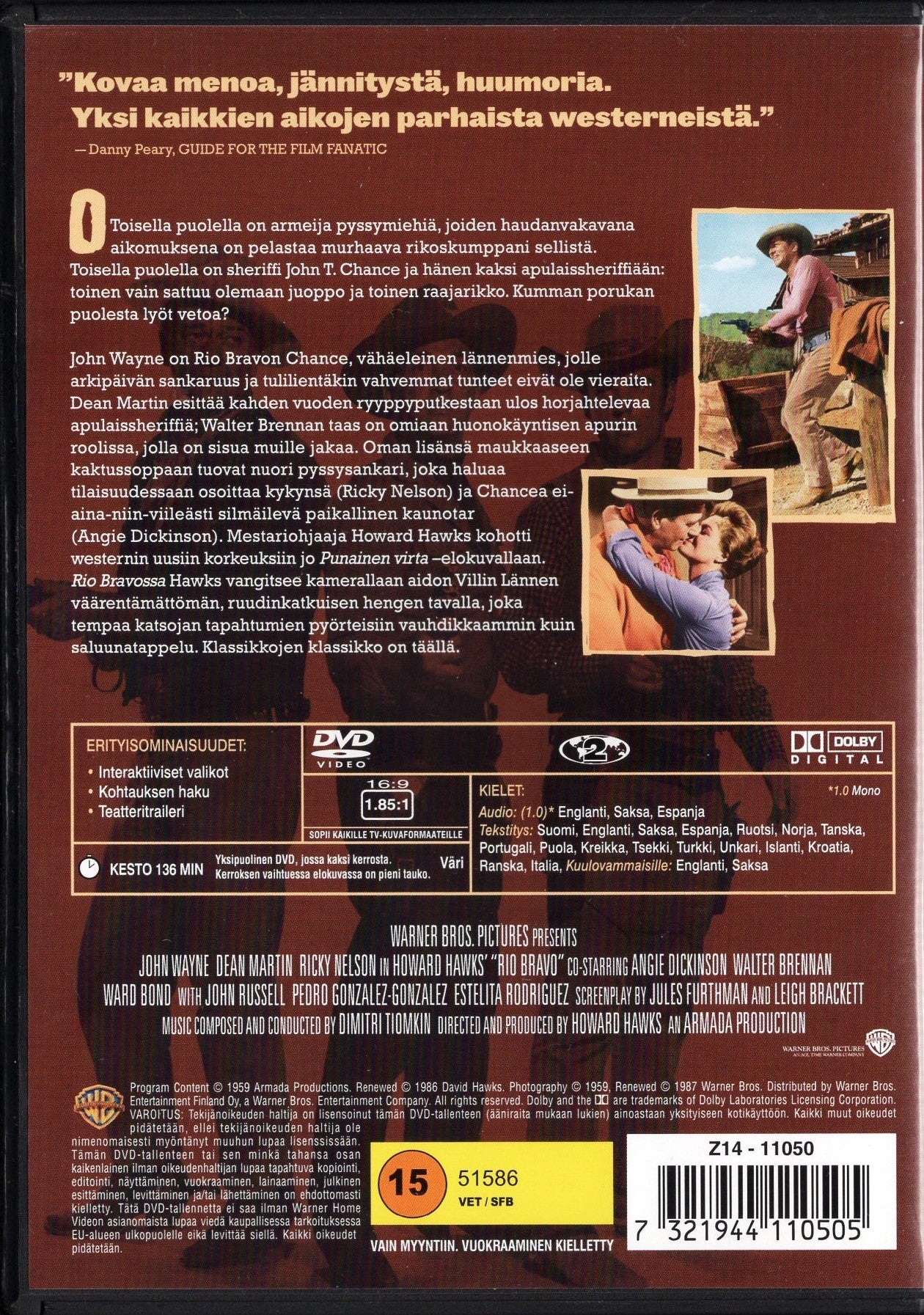 Rio Bravo (USA 1959) DVD KÄYTETTY