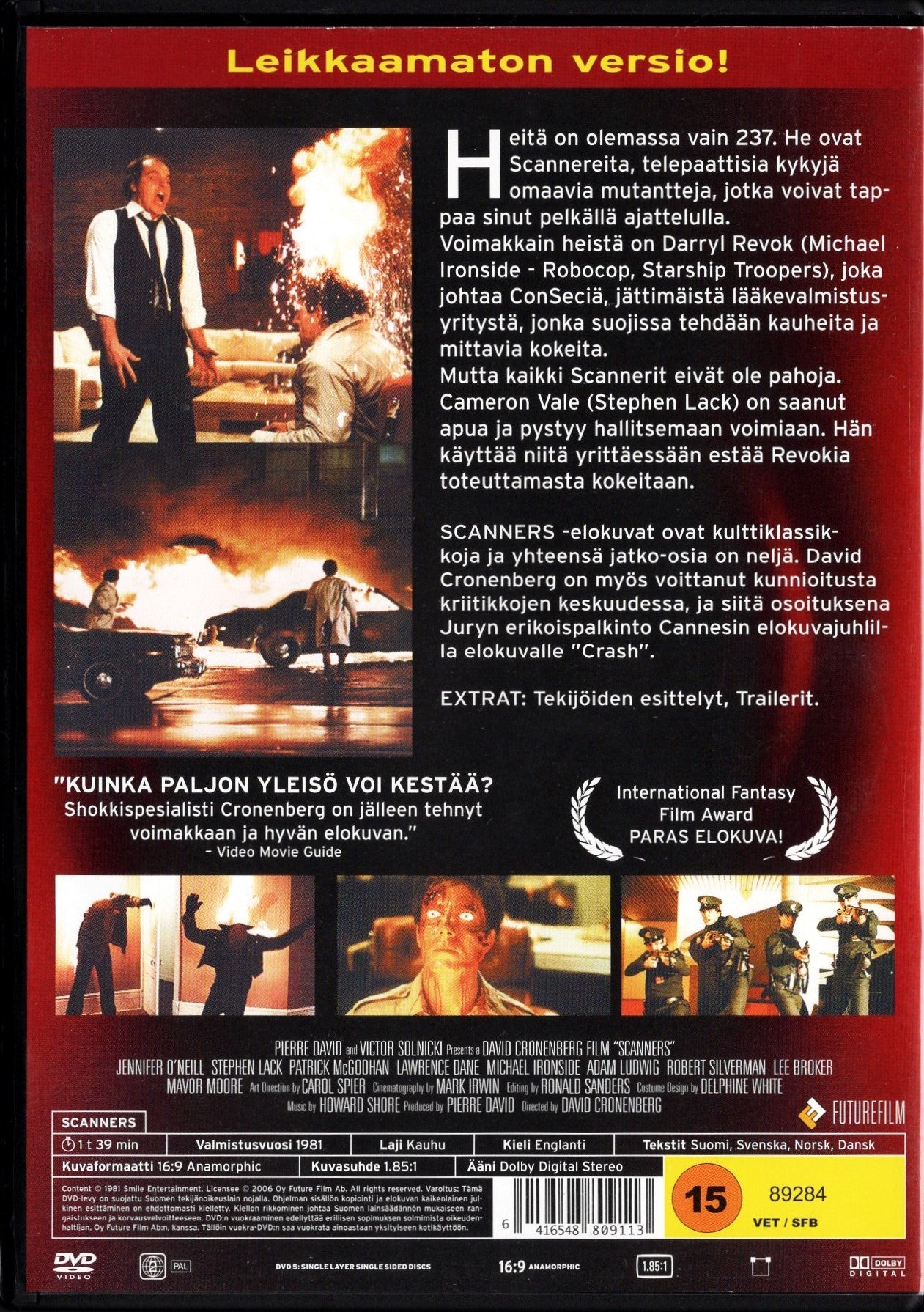 Scanners (Kanada 1981) DVD KÄYTETTY