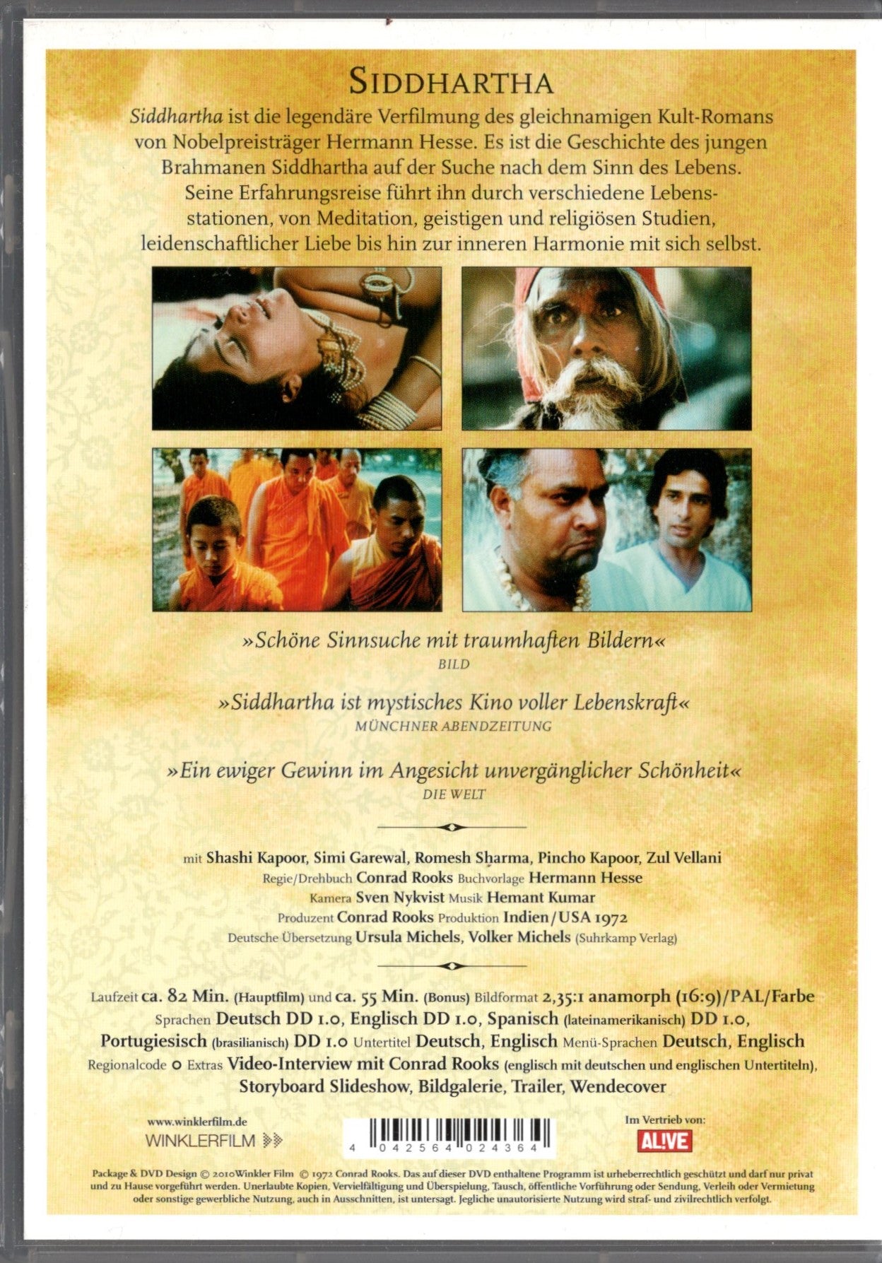 Siddhartha (Intia/USA 1972) DVD KÄYTETTY