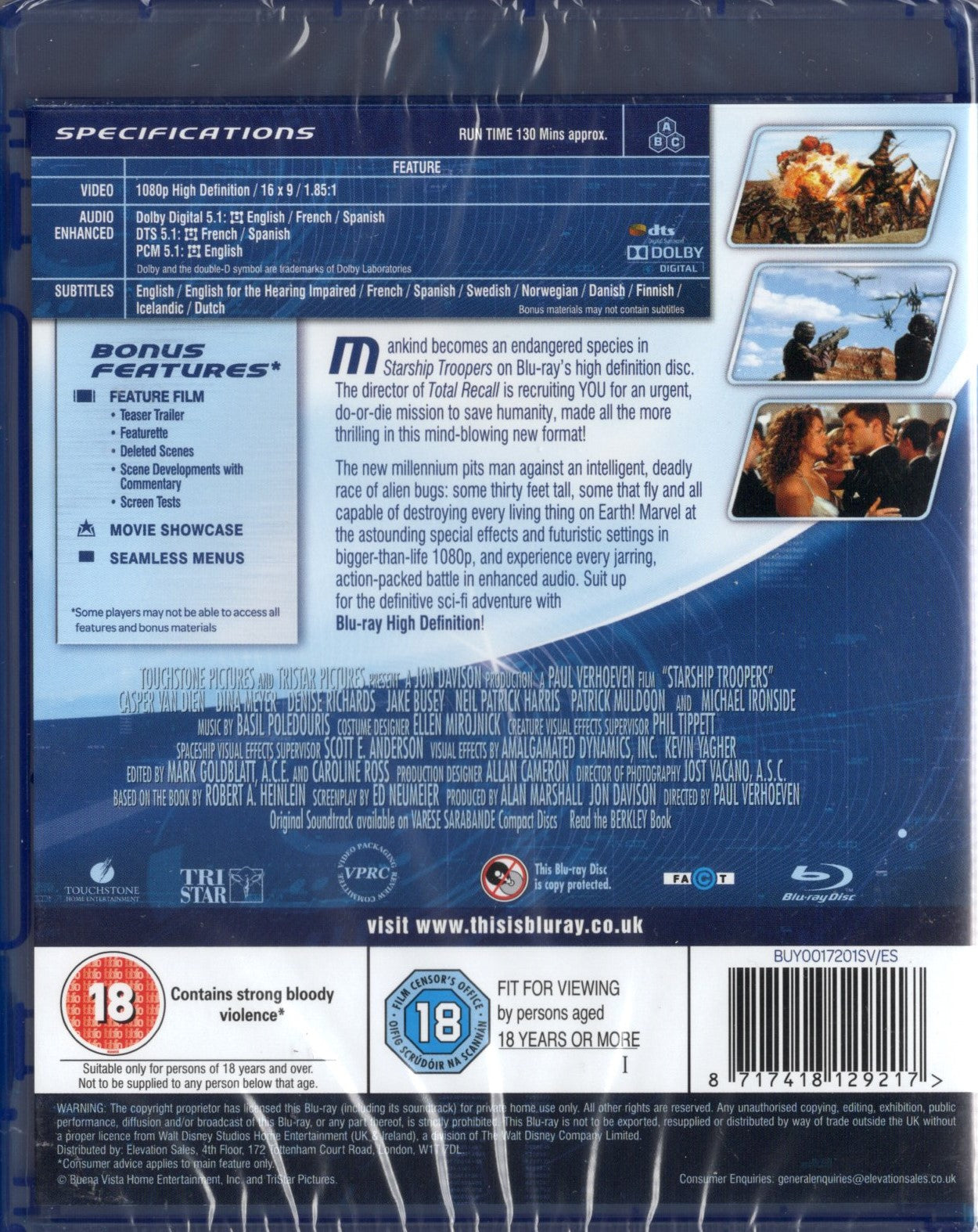 Starship Troopers (USA 1997) BD