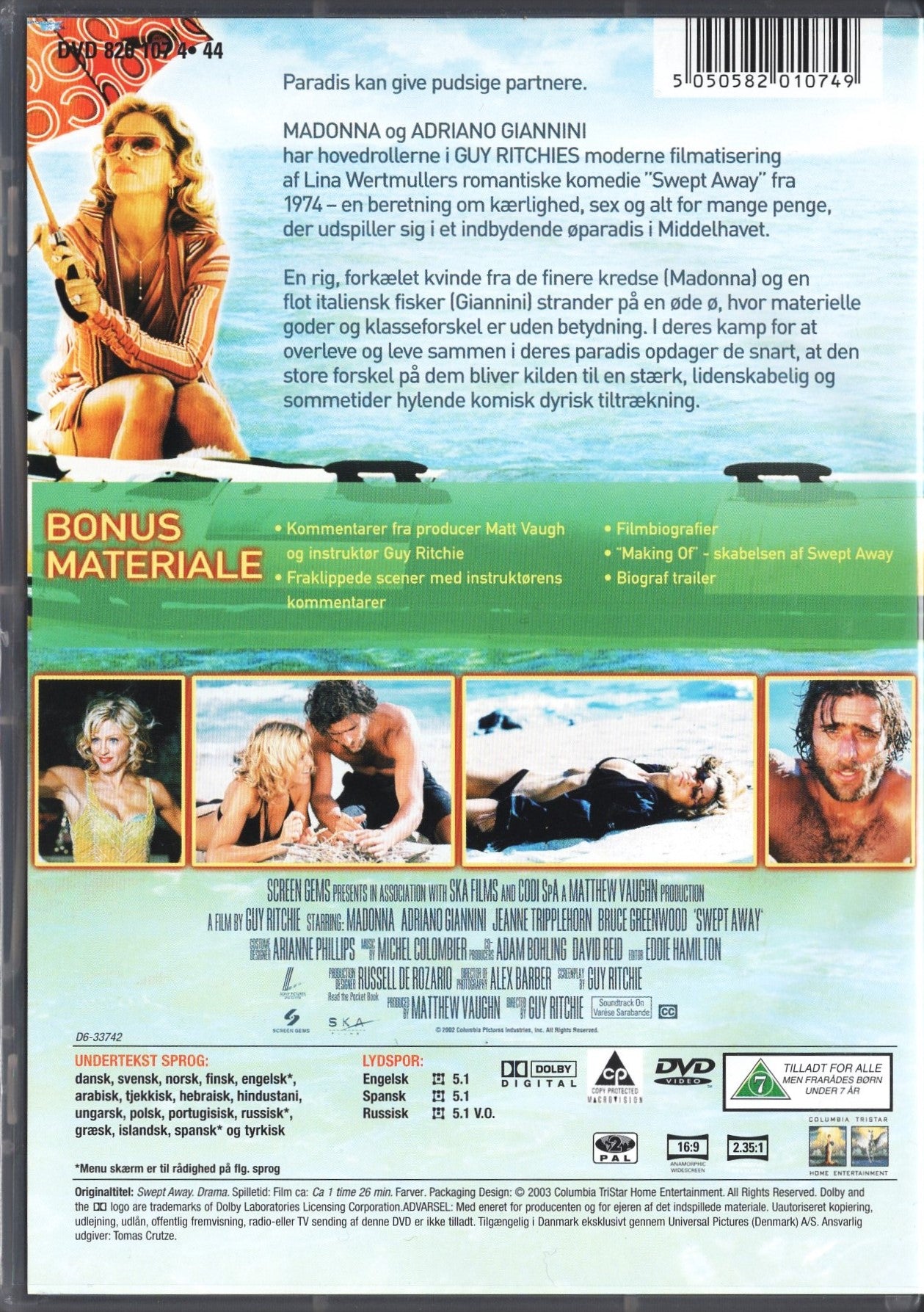 Swept Away - Haaksirikkoutuneet (2002) DVD KÄYTETTY