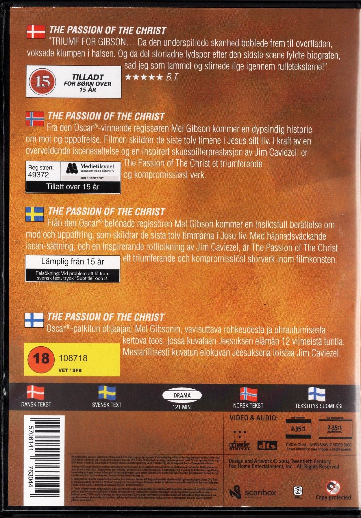 Passion of the Christ (2004) DVD KÄYTETTY