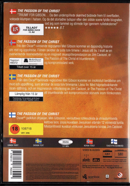 Passion of the Christ (2004) DVD KÄYTETTY