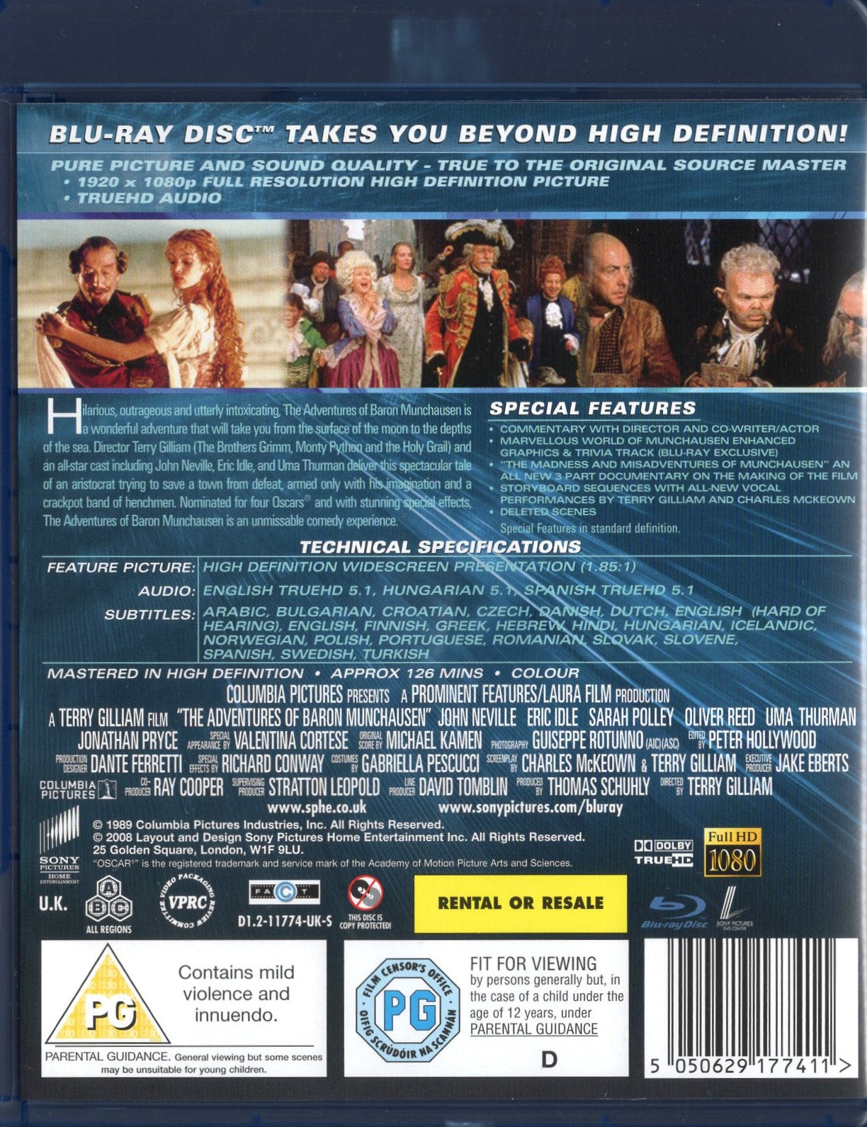Adventures of Baron Munchausen (1988) BD