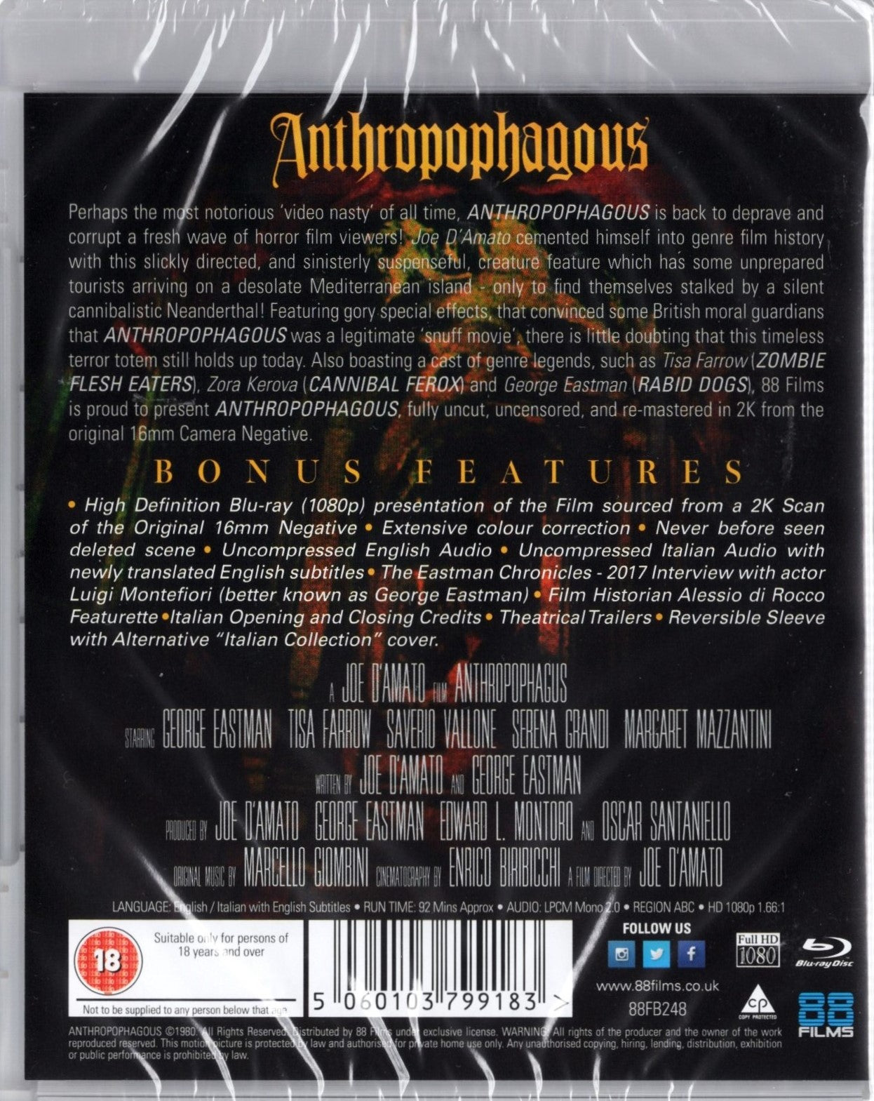 Anthropophagous (Italia 1980) BD
