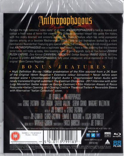 Anthropophagous (Italia 1980) BD