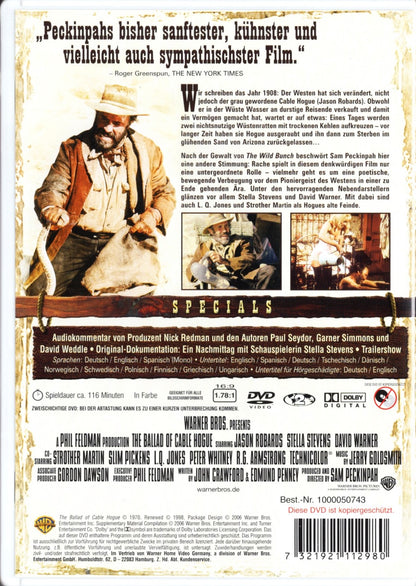 Ballad of Cable Hogue – Balladi Cable Hoguesta (USA 1970) DVD KÄYTETTY
