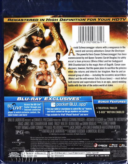 Conan the Destroyer (USA 1984) BD