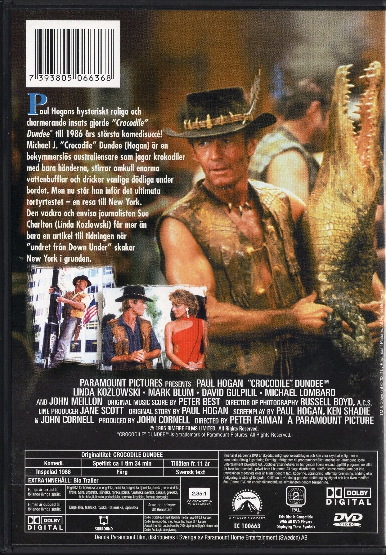 Crocodile Dundee - Krokotiilimies (1986) DVD KÄYTETTY