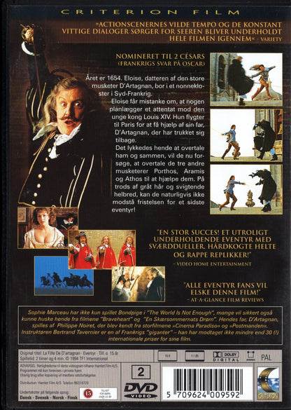Daughter of D’Artagnan – D’Artagnanin tytär (1994) DVD KÄYTETTY