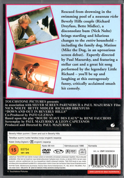 Down and Out in Beverly Hills - Beverly Hillsin pummi (USA 1986) DVD KÄYTETTY